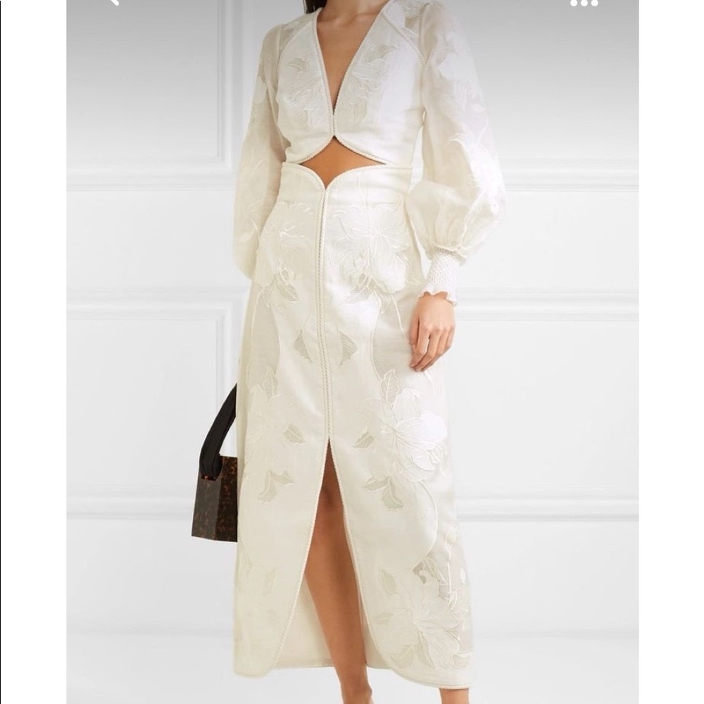 ISO -In search of -Zimmermann Corsage Cropped Embroidered  Top and bottom